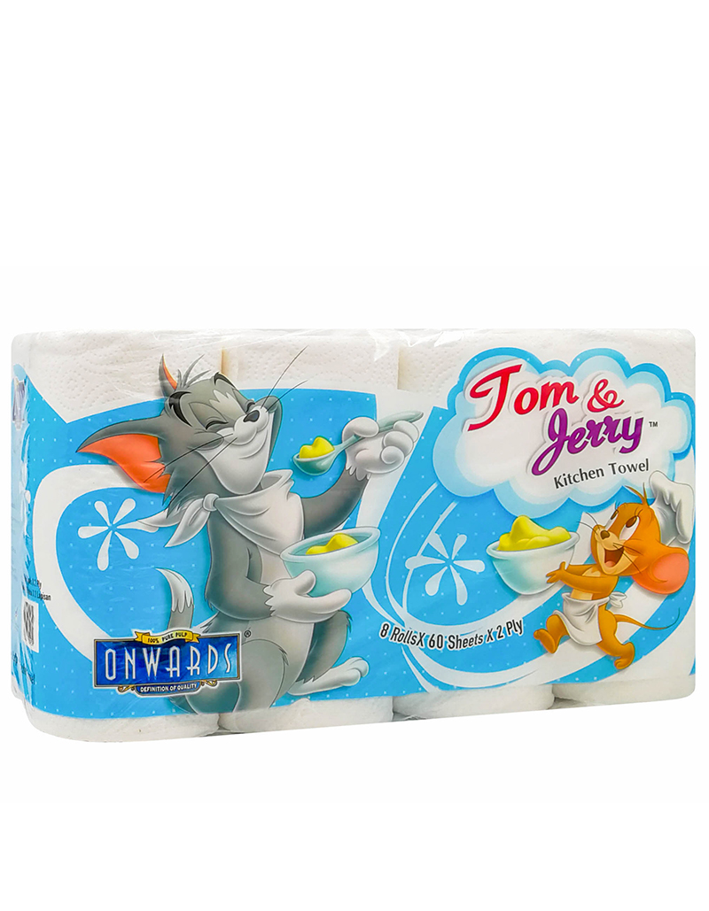 Onwards - Tom & Jerry Kitchen Towel <br/>8 Rolls X 60 Sheets